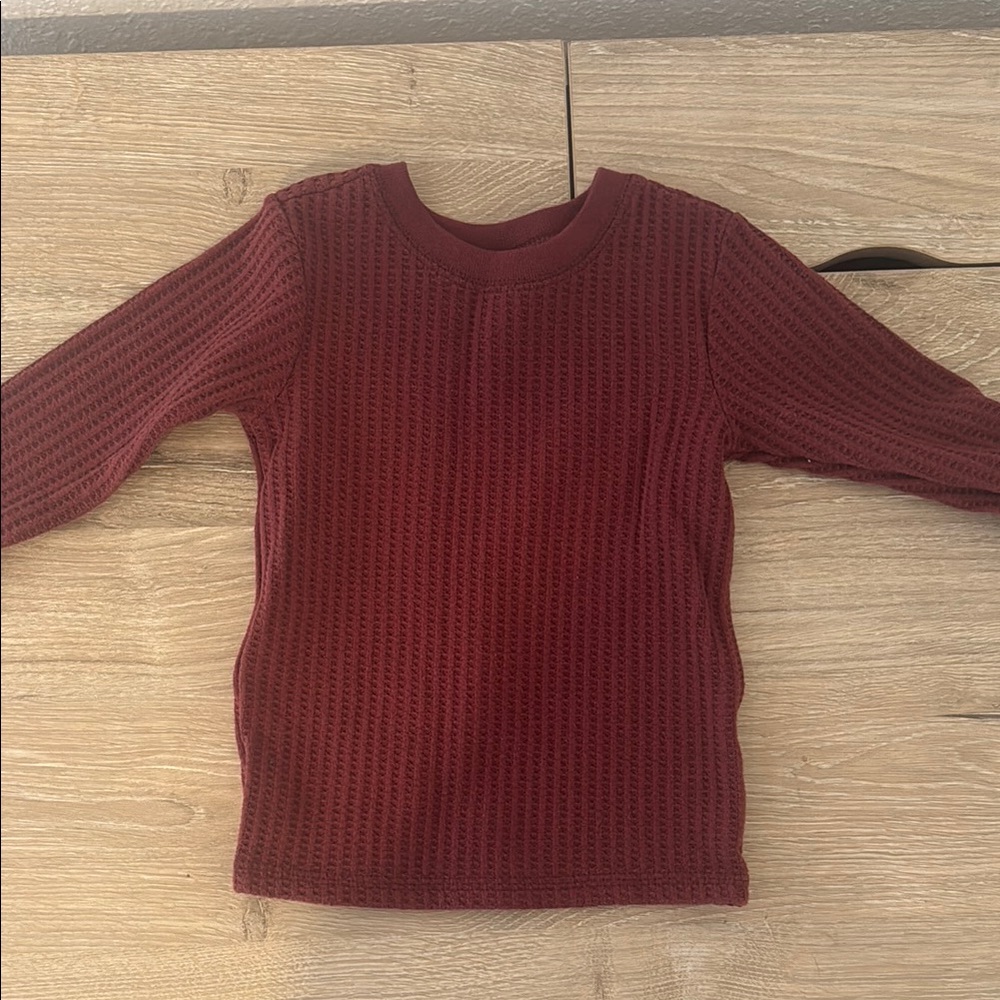 Burgundy Kids Long Sleeve Top SIZE 18 MONTHS